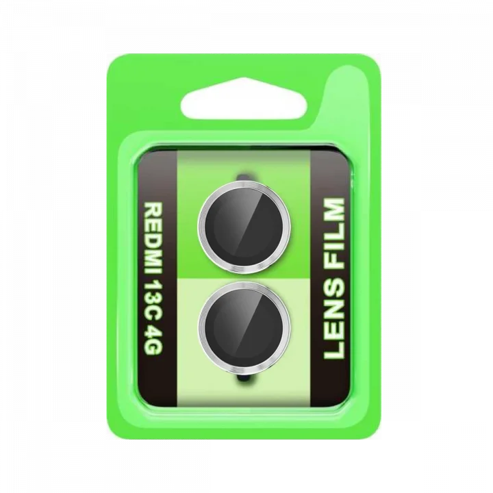 Mey İthalat®  Xiaomi Redmi 13C Raze Metal Kamera Lens - Gümüş