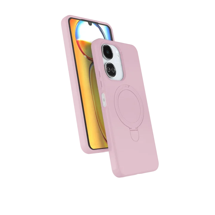 Mey İthalat®  Xiaomi Redmi 13C Regal Magsafe Standlı Kapak - Açık Pembe