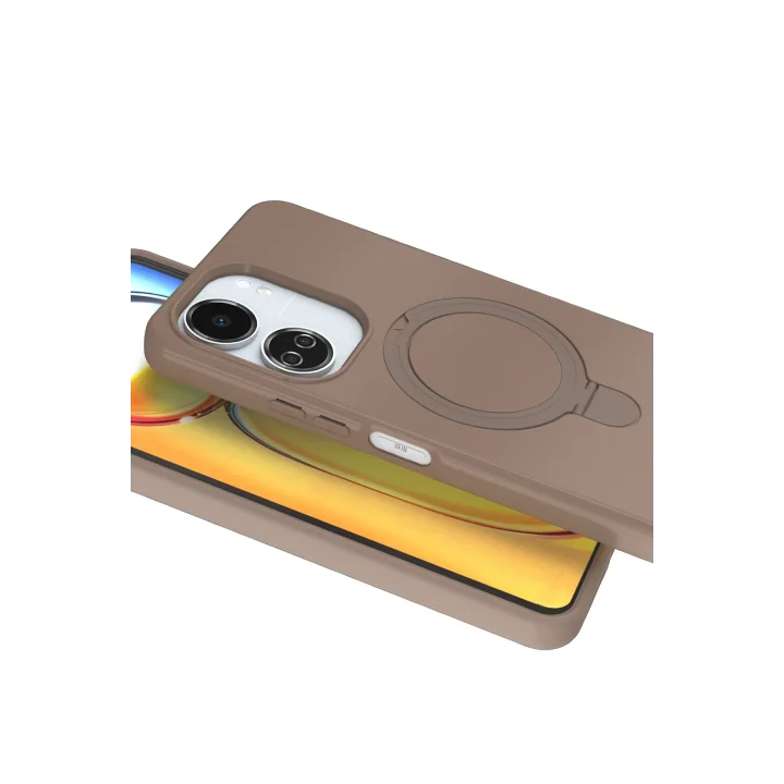 Mey İthalat®  Xiaomi Redmi 13C Regal Magsafe Standlı Kapak - Çöl Titanyum