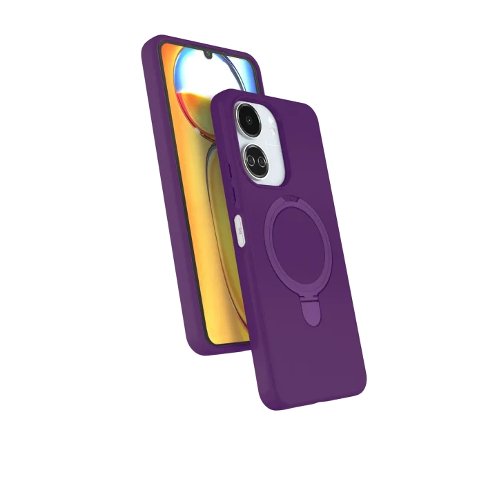 Mey İthalat®  Xiaomi Redmi 13C Regal Magsafe Standlı Kapak - Derin Mor