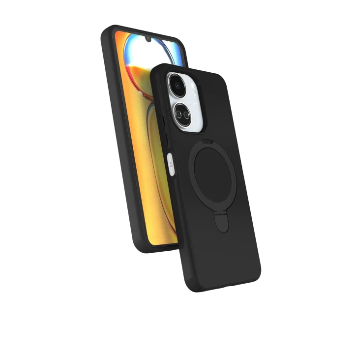 Mey İthalat®  Xiaomi Redmi 13C Regal Magsafe Standlı Kapak - Siyah