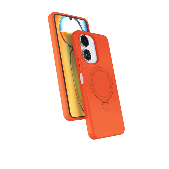 Mey İthalat®  Xiaomi Redmi 13C Regal Magsafe Standlı Kapak - Turuncu