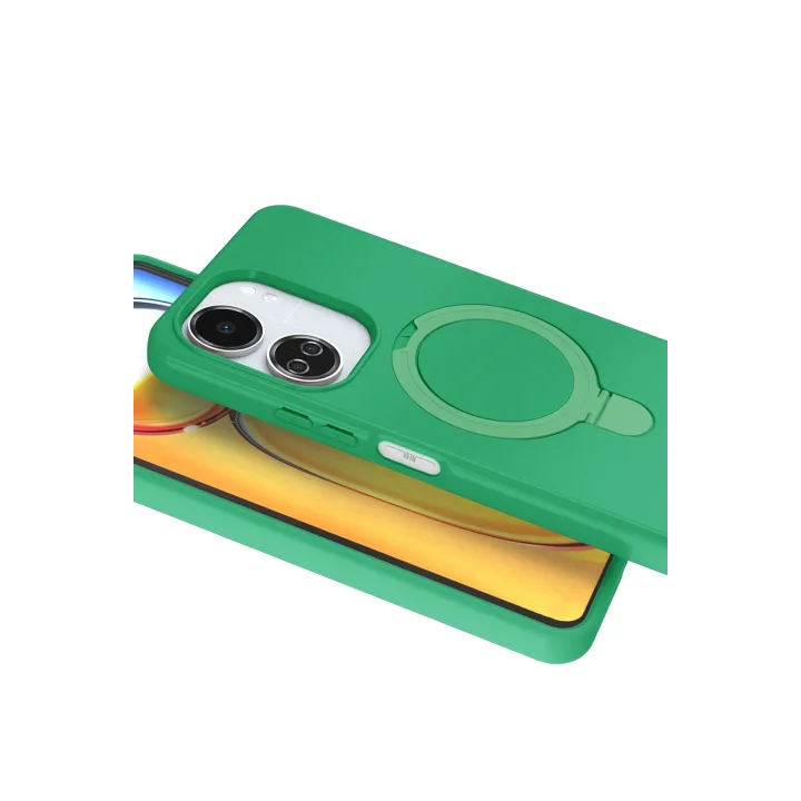 Mey İthalat®  Xiaomi Redmi 13C Regal Magsafe Standlı Kapak - Yeşil