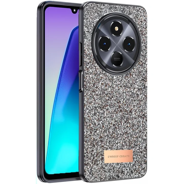 Mey İthalat®  Xiaomi Redmi 14C Bright Simli Kapak - Gold