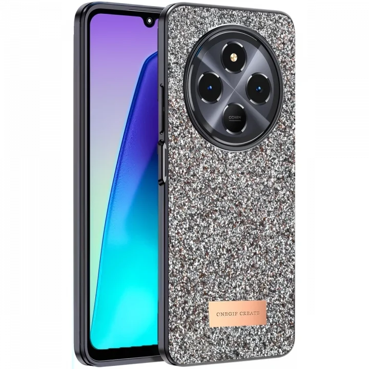 Mey İthalat®  Xiaomi Redmi 14C Bright Simli Kapak - Gold