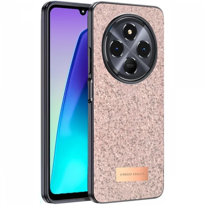 Mey İthalat®  Xiaomi Redmi 14C Bright Simli Kapak - Pembe