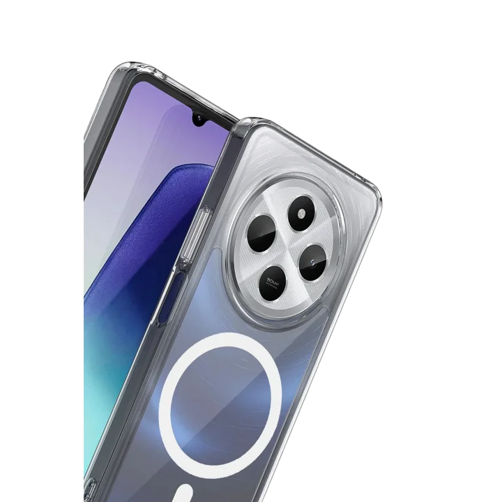 Mey İthalat®  Xiaomi Redmi 14C Combo Sert Şeffaf Magsafe Kapak - Şeffaf