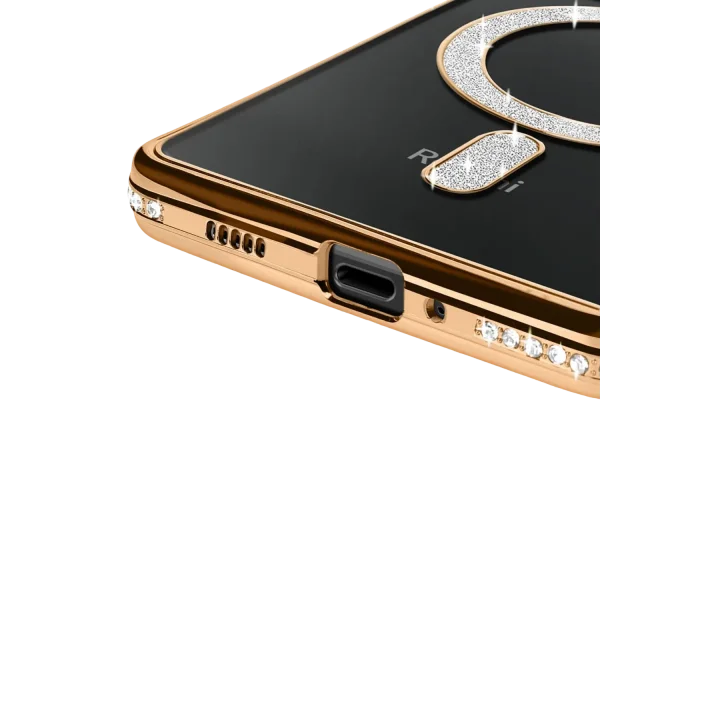 Mey İthalat®  Xiaomi Redmi 14C Joke Simli Magneticsafe Kılıf - Gold