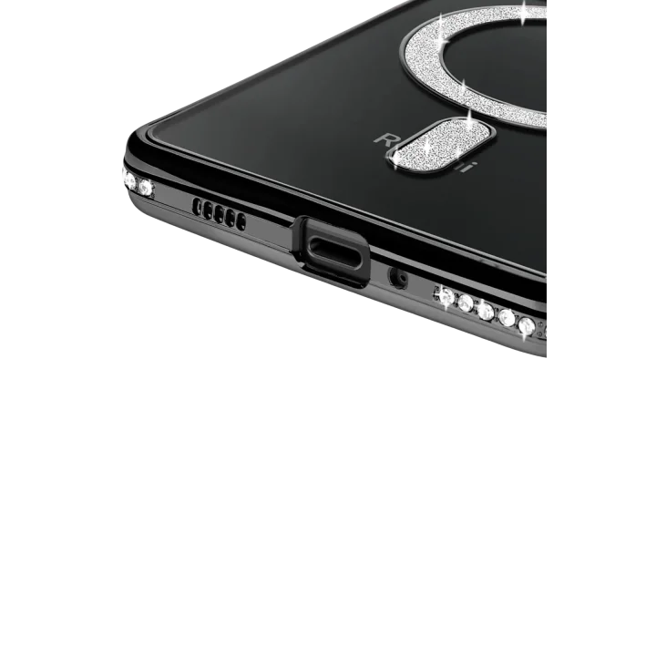 Mey İthalat®  Xiaomi Redmi 14C Joke Simli Magneticsafe Kılıf - Siyah