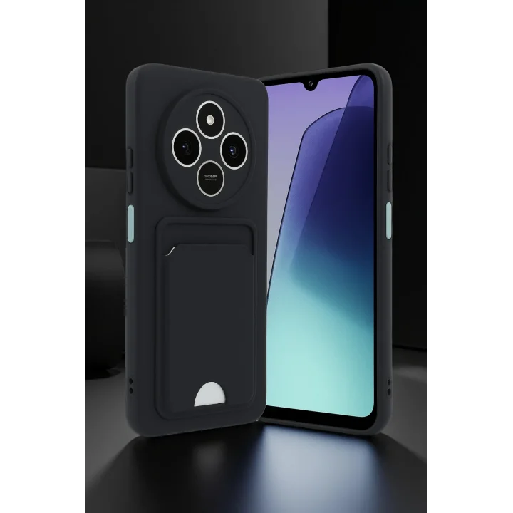 Mey İthalat®  Xiaomi Redmi 14C Kelvin Kartvizitli Silikon - Bordo