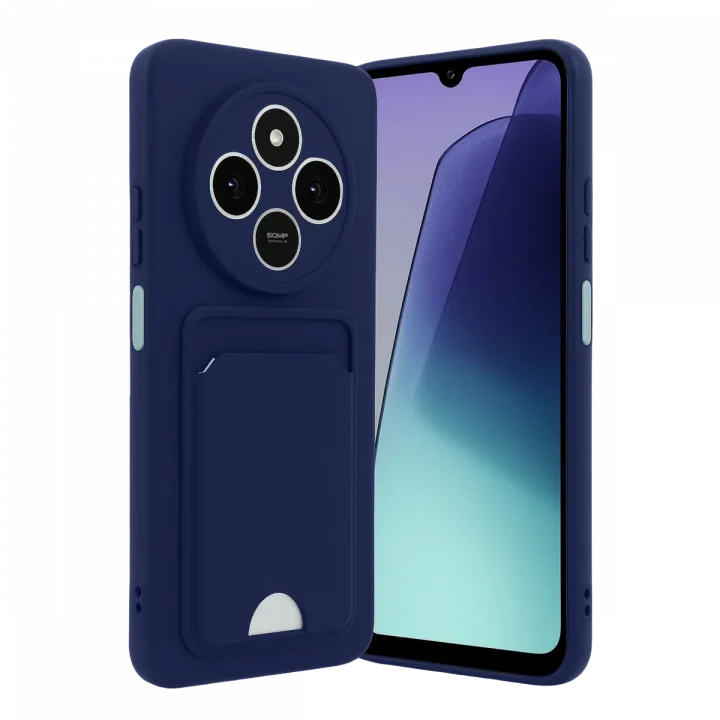 Mey İthalat®  Xiaomi Redmi 14C Kelvin Kartvizitli Silikon - Lacivert