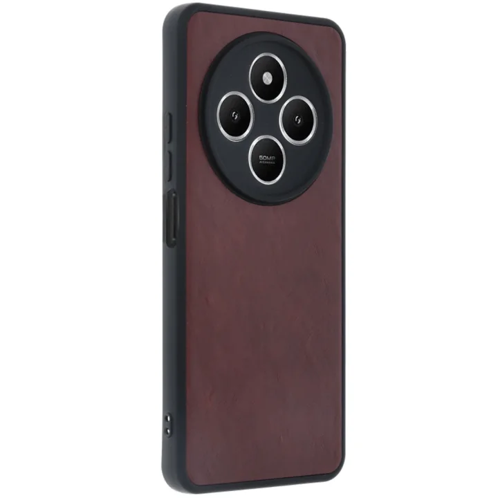 Mey İthalat®   Redmi 14C Kılıf Aras Deri Kapak - Bordo