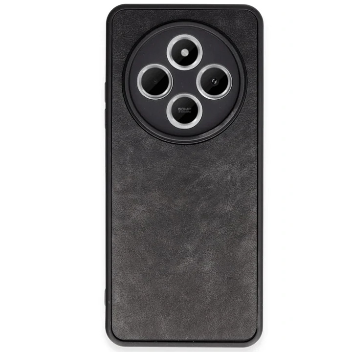 Mey İthalat®   Redmi 14C Kılıf Aras Deri Kapak - Siyah
