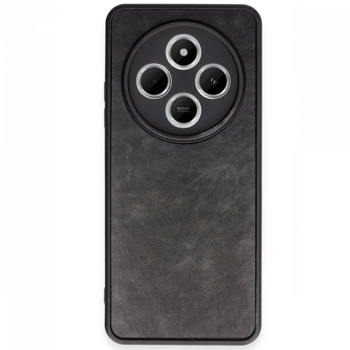 Mey İthalat®   Redmi 14C Kılıf Aras Deri Kapak - Siyah