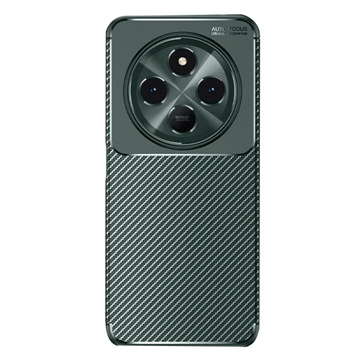 Mey İthalat®   Redmi 14C Kılıf Auto Focus Karbon Kapak - Koyu Yeşil
