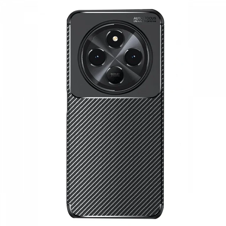 Mey İthalat®   Redmi 14C Kılıf Auto Focus Karbon Kapak - Siyah