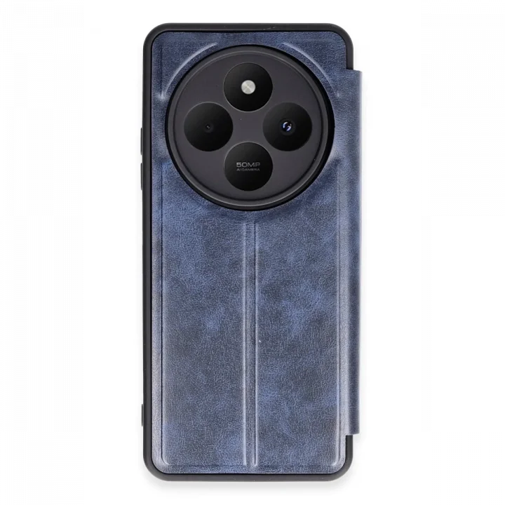 Mey İthalat®   Redmi 14C Kılıf Flip Cover - Lacivert