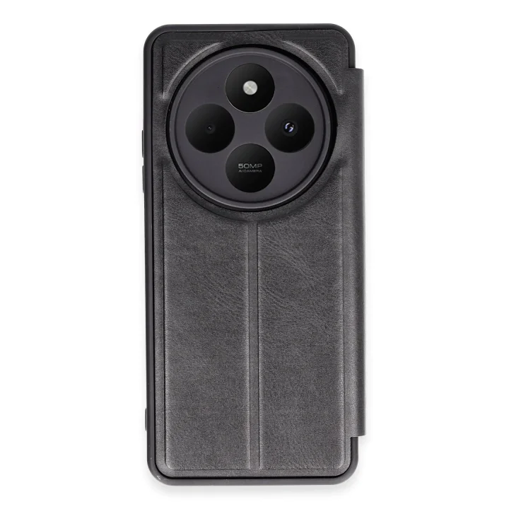 Mey İthalat®   Redmi 14C Kılıf Flip Cover - Siyah