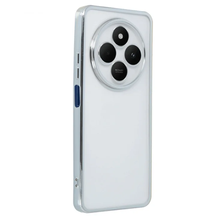 Mey İthalat®   Redmi 14C Kılıf  Lensli Silikon - Gümüş
