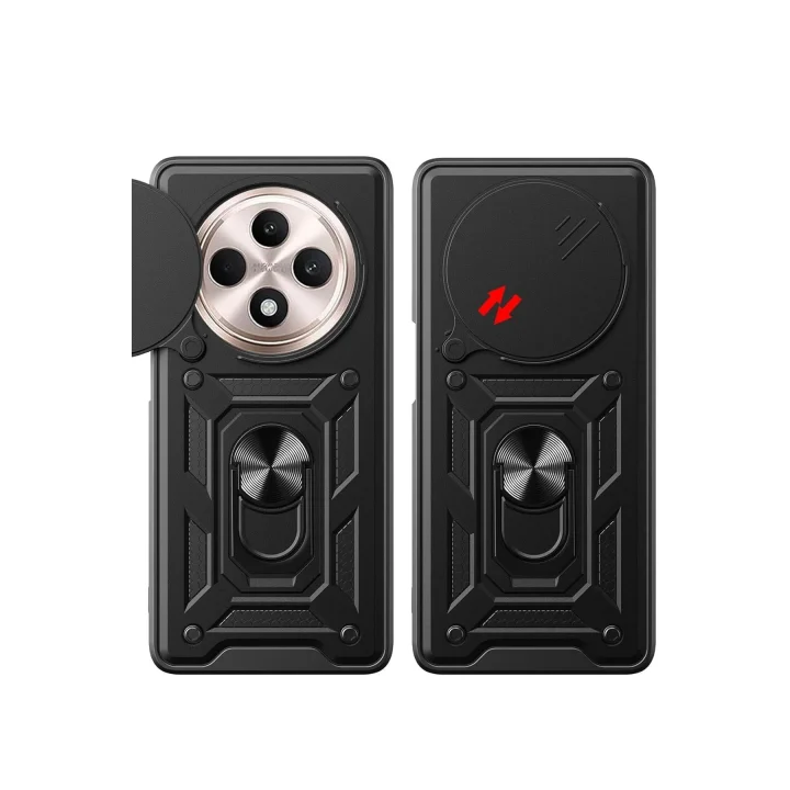 Mey İthalat®  Xiaomi Redmi 14C Kılıf Pars Lens Yüzüklü Silikon - Yeşil