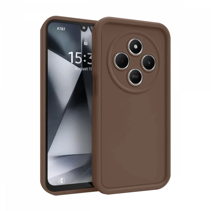 Mey İthalat®   Redmi 14C Kılıf Viera Silikon - Kahverengi