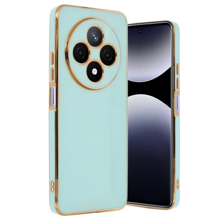 Mey İthalat®  Xiaomi Redmi 14C Kılıf Volet Silikon - Açık Yeşil