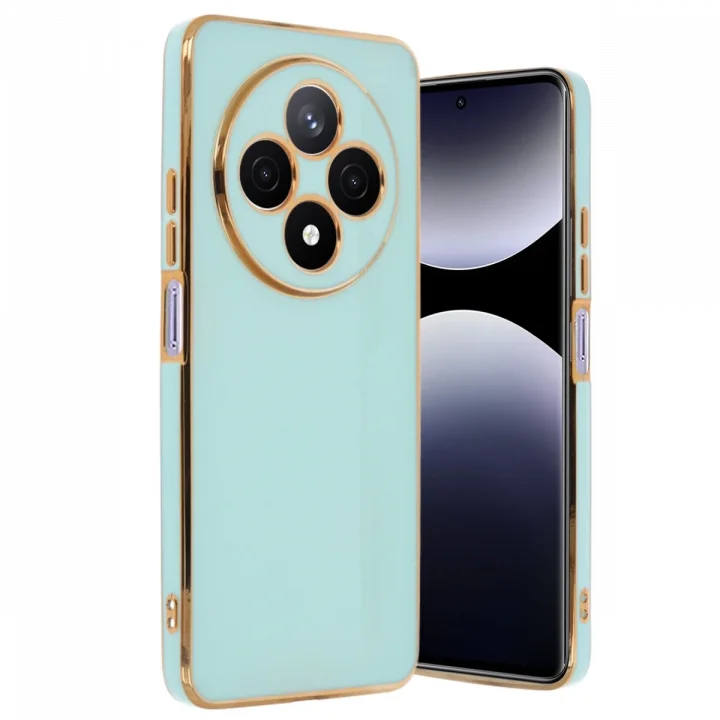 Mey İthalat®  Xiaomi Redmi 14C Kılıf Volet Silikon - Açık Yeşil