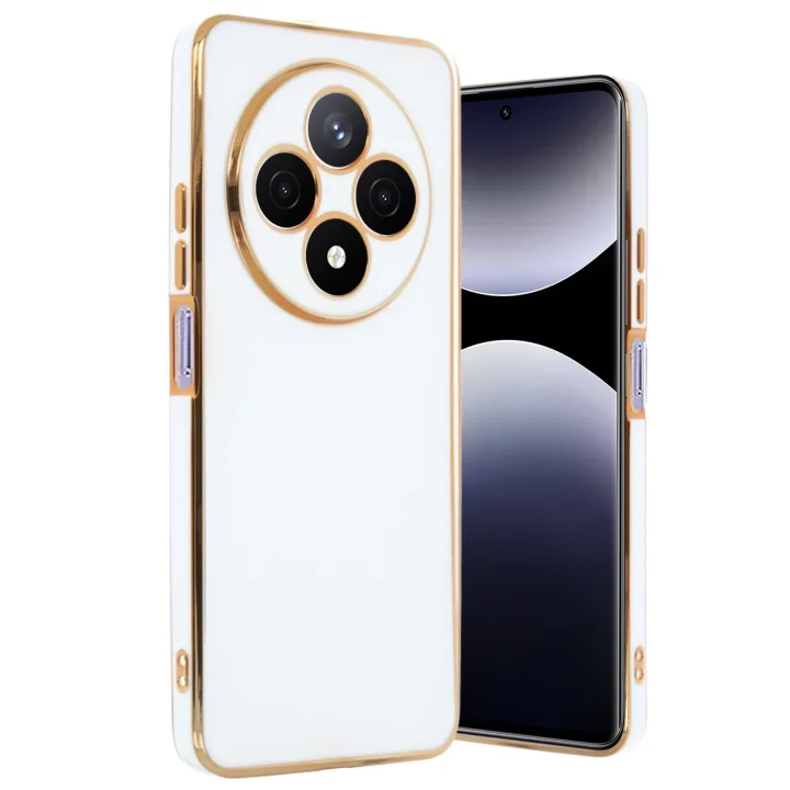 Mey İthalat®  Xiaomi Redmi 14C Kılıf Volet Silikon - Beyaz