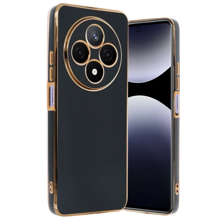 Mey İthalat®  Xiaomi Redmi 14C Kılıf Volet Silikon - Siyah