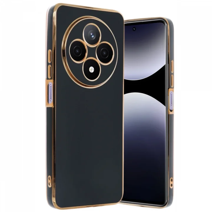 Mey İthalat®  Xiaomi Redmi 14C Kılıf Volet Silikon - Siyah