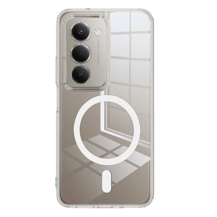 Mey İthalat®  Xiaomi Redmi 15 4G Combo Sert Şeffaf Magsafe Kapak - Şeffaf