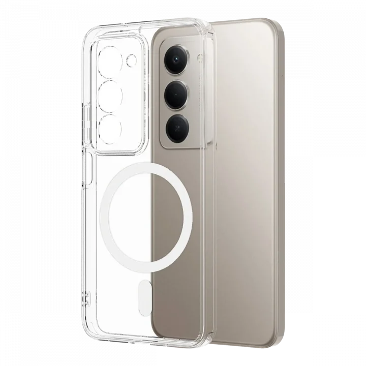 Mey İthalat®  Xiaomi Redmi 15 4G Combo Sert Şeffaf Magsafe Kapak - Şeffaf