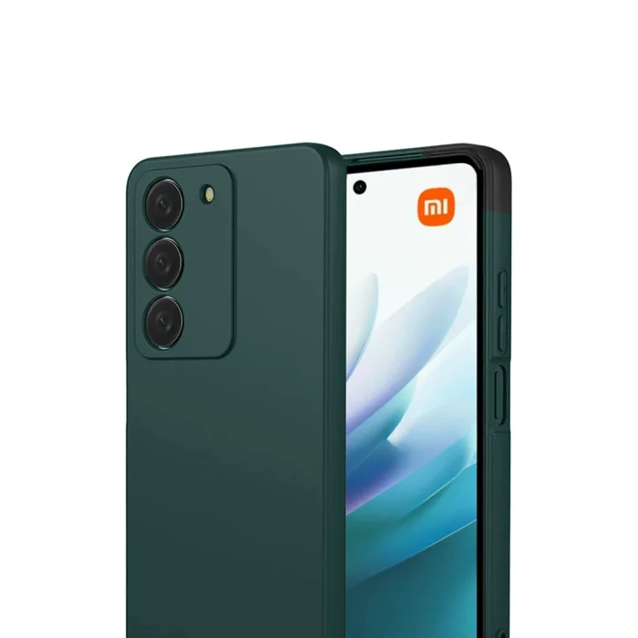 Mey İthalat®  Xiaomi Redmi 15 4G First Silikon - Koyu Yeşil