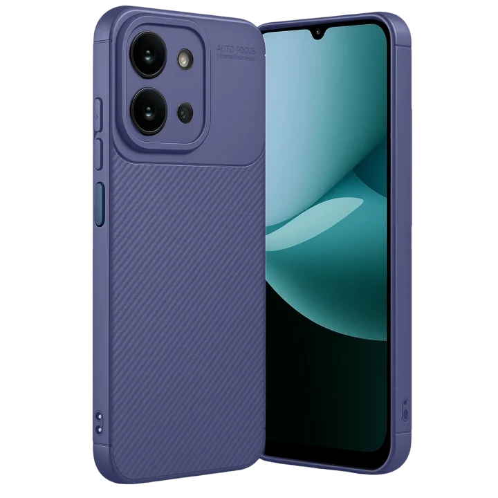 Mey İthalat®  Xiaomi Redmi 15C 4G Auto Focus Karbon Kapak - Lacivert