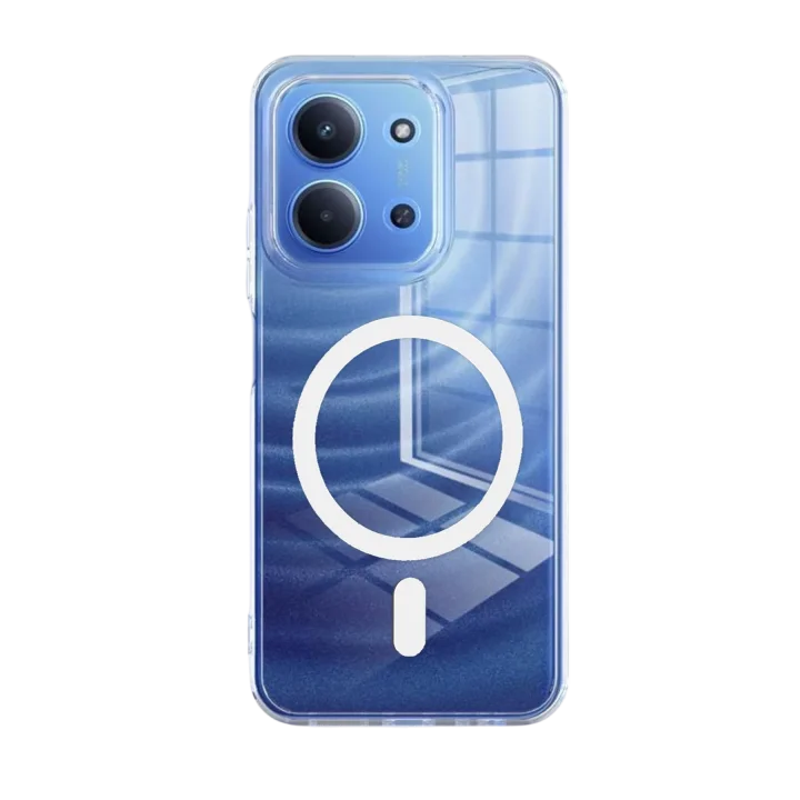 Mey İthalat®  Xiaomi Redmi 15C 4G Combo Sert Şeffaf Magsafe Kapak - Şeffaf