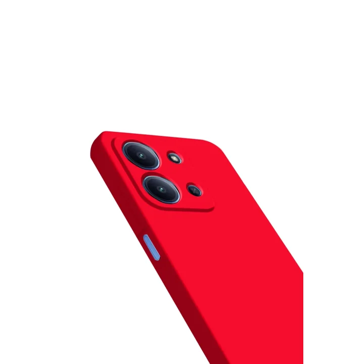 Mey İthalat®   Redmi 15C 4G Nano içi Kadife Silikon - Kırmızı