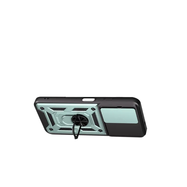 Mey İthalat®  Xiaomi Redmi 15C 4G Pars Lens Yüzüklü Silikon - Yeşil