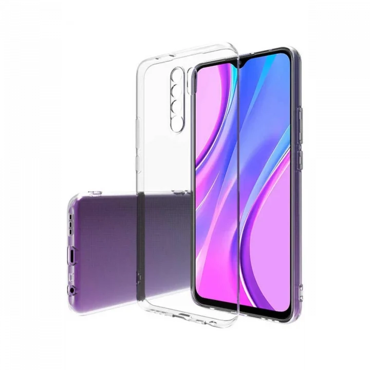 Mey İthalat®  Xiaomi Redmi 9 Kılıf Lüx Şeffaf Silikon - Şeffaf