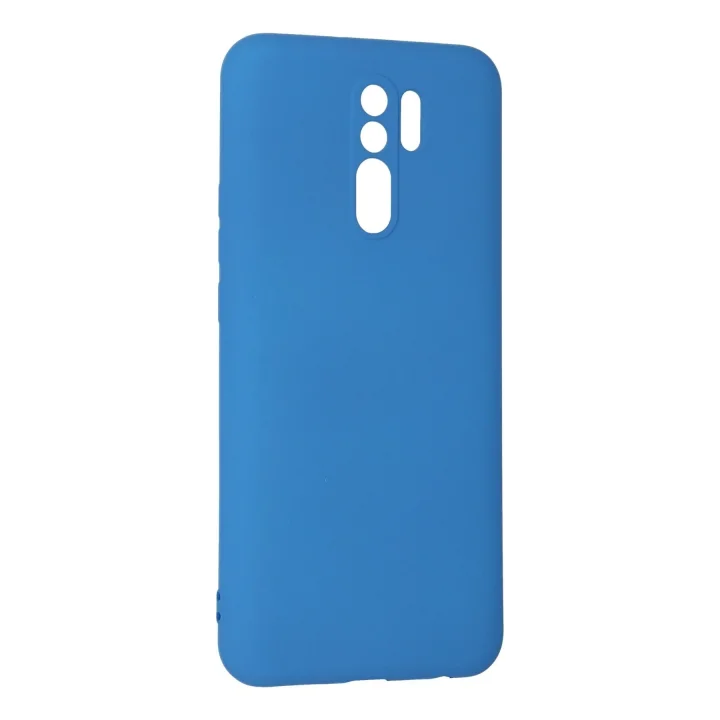 Mey İthalat®  Xiaomi Redmi 9 Kılıf Nano içi Kadife Silikon - Mavi
