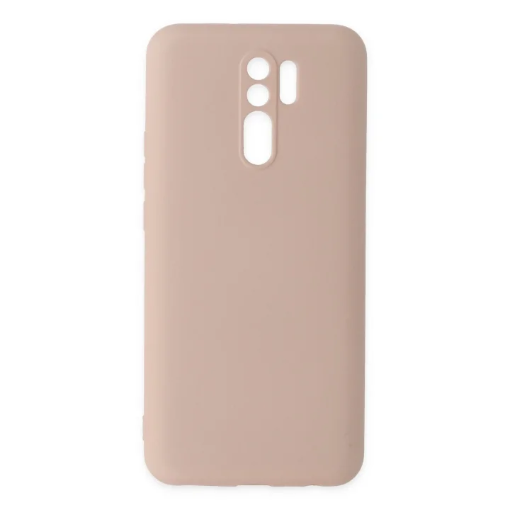 Mey İthalat®  Xiaomi Redmi 9 Kılıf Nano içi Kadife Silikon - Pudra