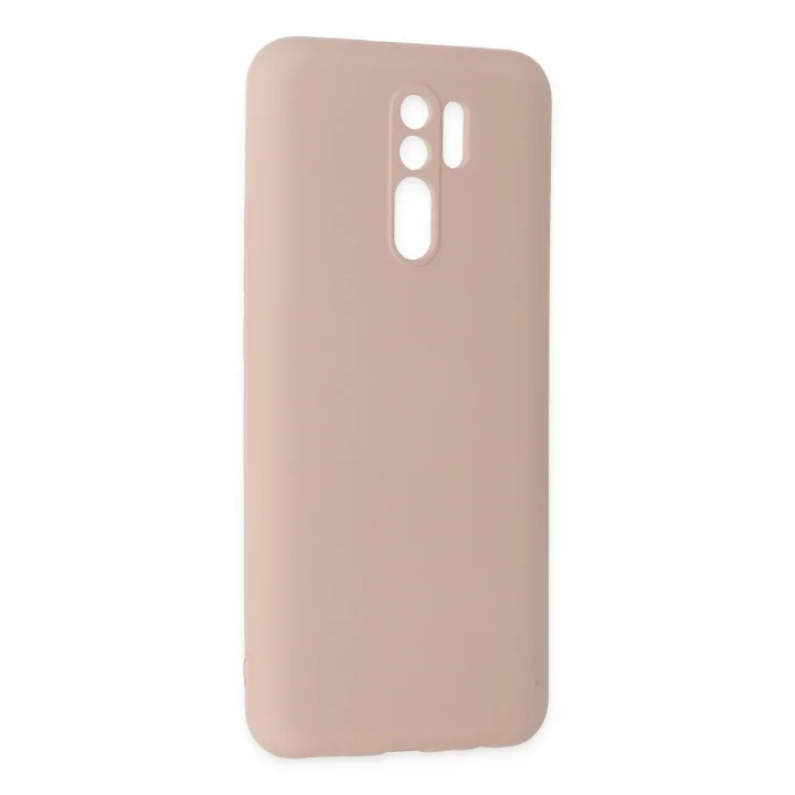 Mey İthalat®  Xiaomi Redmi 9 Kılıf Nano içi Kadife Silikon - Pudra