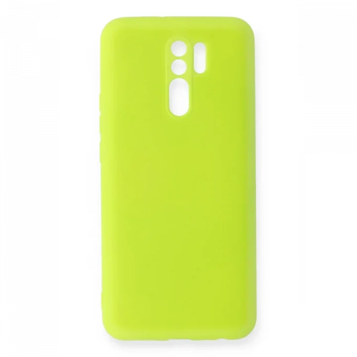 Mey İthalat®  Xiaomi Redmi 9 Kılıf Nano içi Kadife Silikon - Sarı