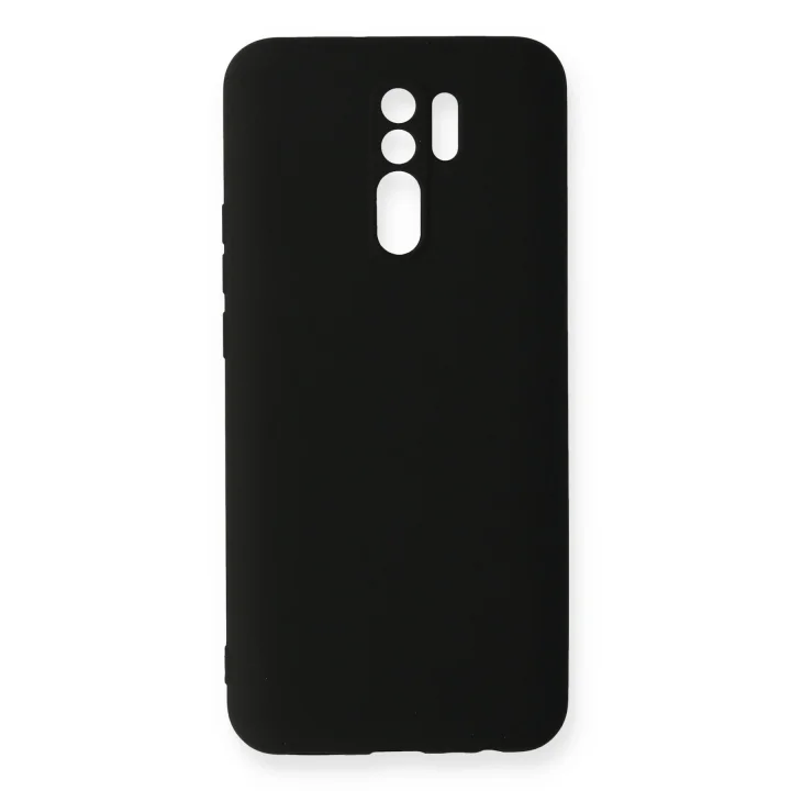 Mey İthalat®  Xiaomi Redmi 9 Kılıf Nano içi Kadife Silikon - Siyah