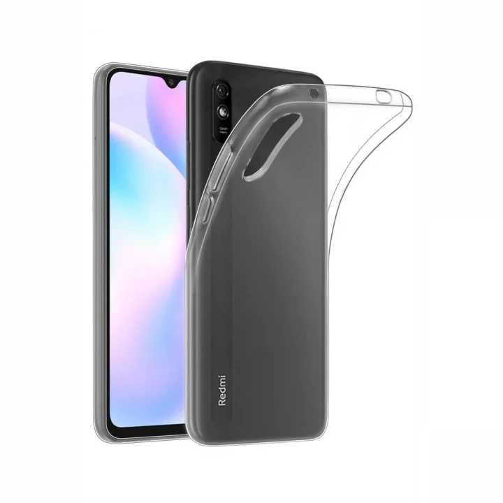 Mey İthalat®  Xiaomi Redmi 9A Kılıf Lüx Şeffaf Silikon - Şeffaf