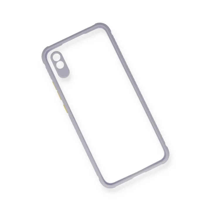 Mey İthalat®   Redmi 9A Kılıf Miami Şeffaf Silikon - Lila