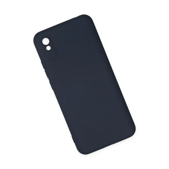 Mey İthalat®   Redmi 9A Kılıf Nano içi Kadife Silikon - Lacivert