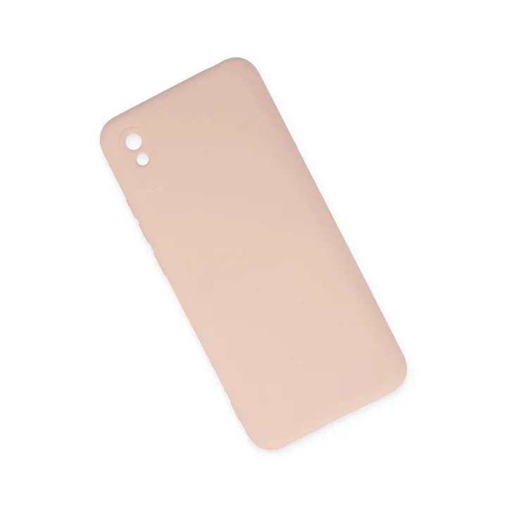 Mey İthalat®  Xiaomi Redmi 9A Kılıf Nano içi Kadife Silikon - Pudra