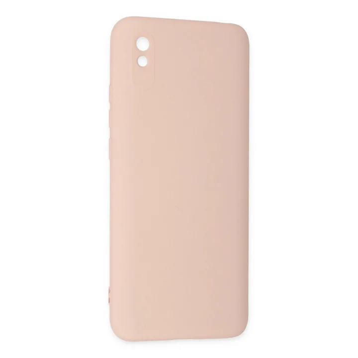 Mey İthalat®  Xiaomi Redmi 9A Kılıf Nano içi Kadife Silikon - Pudra