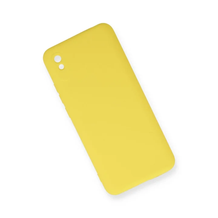 Mey İthalat®   Redmi 9A Kılıf Nano içi Kadife Silikon - Sarı