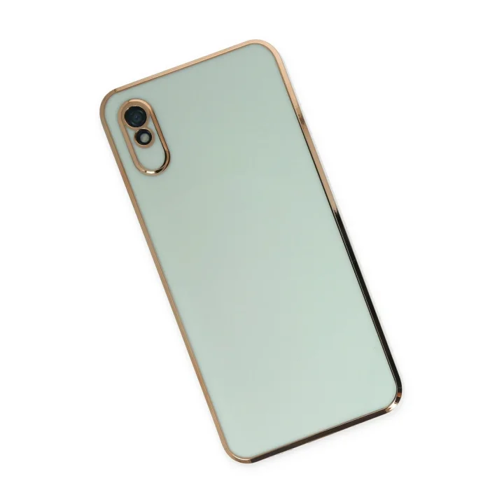 Mey İthalat®  Xiaomi Redmi 9A Kılıf Volet Silikon - Açık Yeşil